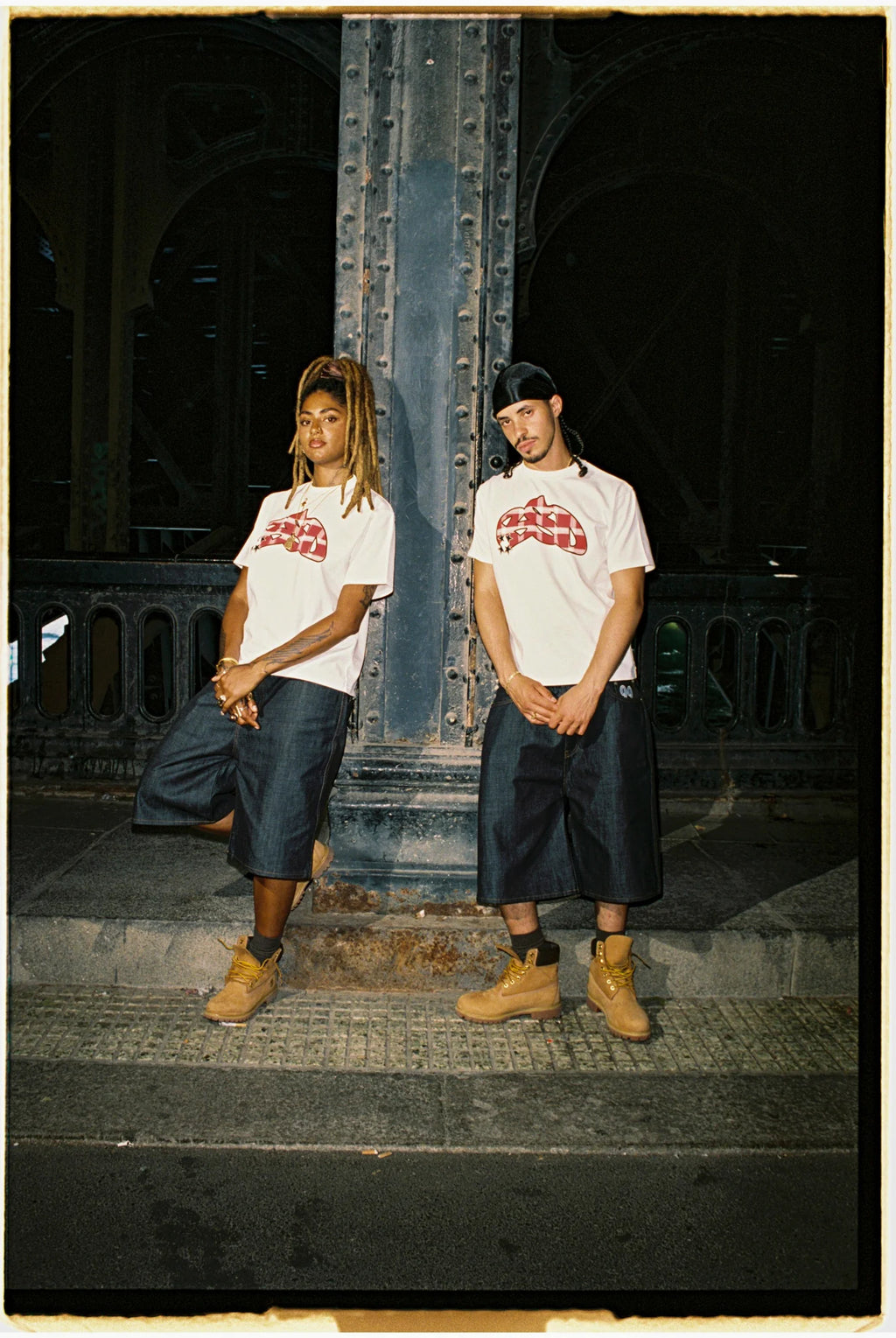 99BASED BSD Arc Logo T-Shirt White Red