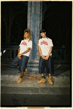 99BASED BSD Arc Logo T-Shirt White Red