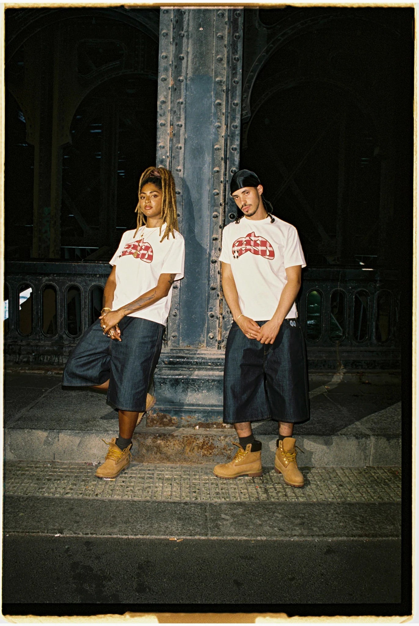 99BASED BSD Arc Logo T-Shirt White Red