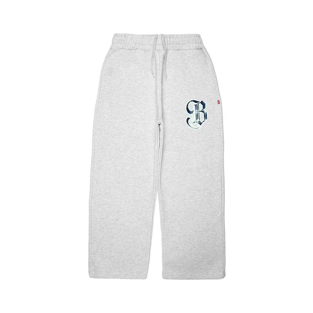 99BASED B Logo Sweatpants Grey Melange