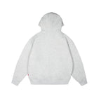 99BASED B Logo Zip Hoodie Grey Melange