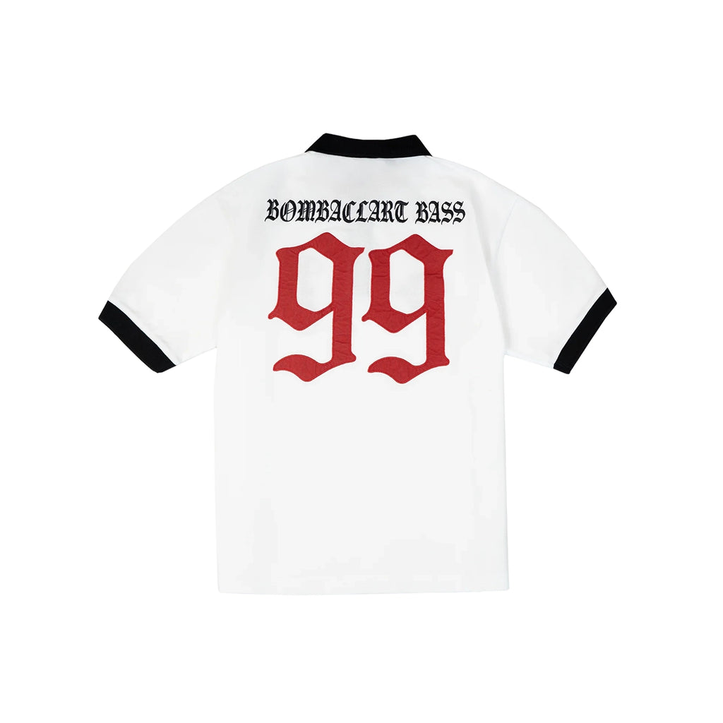 99BASED Bombaclart Bass Poloshirt White