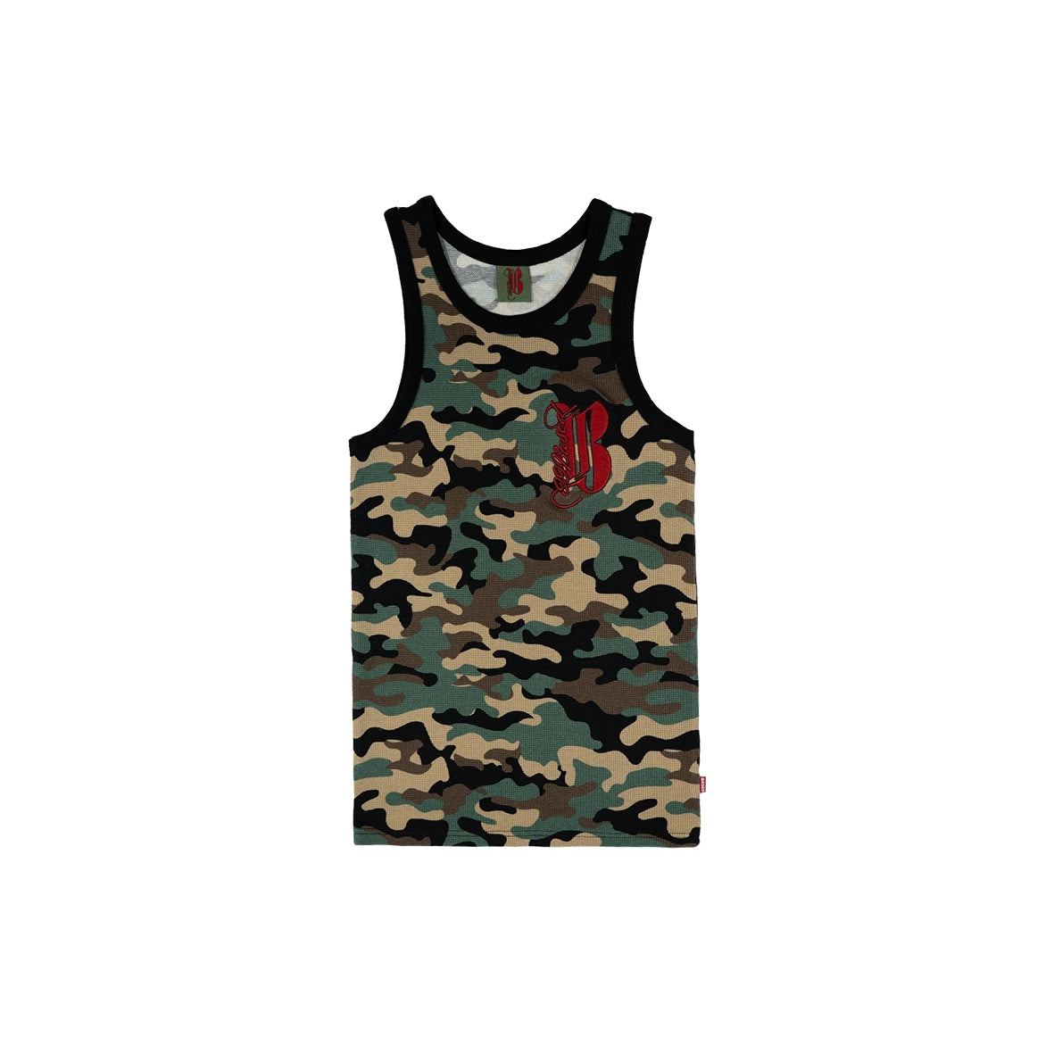 99BASED Bombaclart Bass Waffle Tank Top Camo