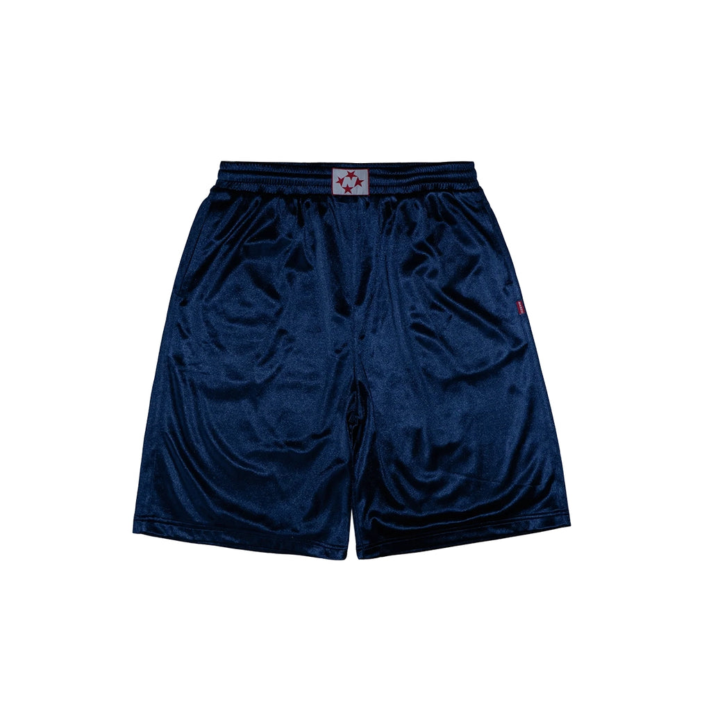 99BASED Box Logo Shorts Shiny Navy