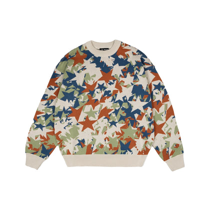 99BASED Camo Knit Sweater Multicamo