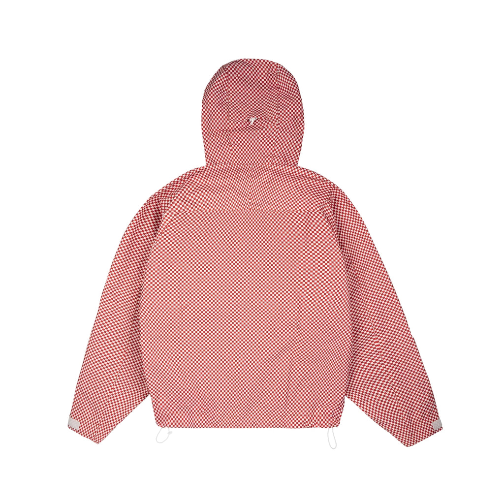 99BASED Checkboard Shell Jacket Red White