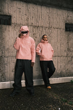 99BASED Checkboard Shell Jacket Red White