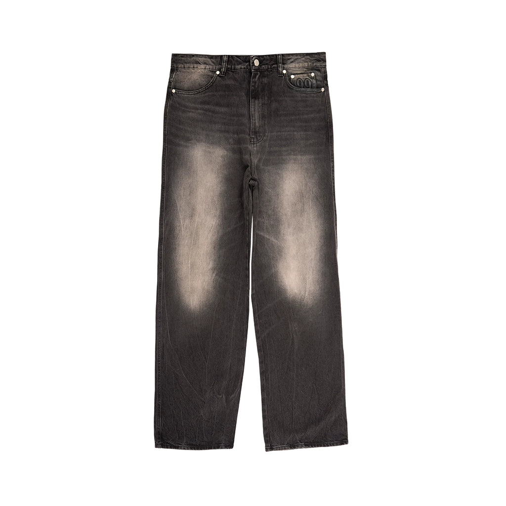 99BASED Classic Straight Leg Jeans Black Lunar