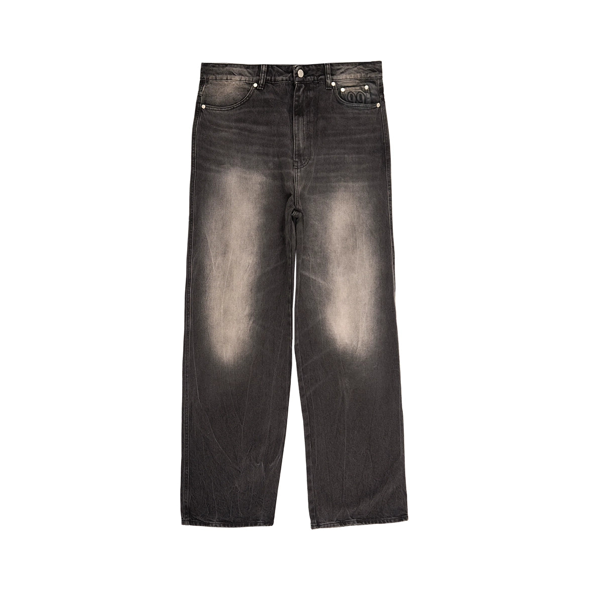 99BASED Classic Straight Leg Jeans Black Lunar