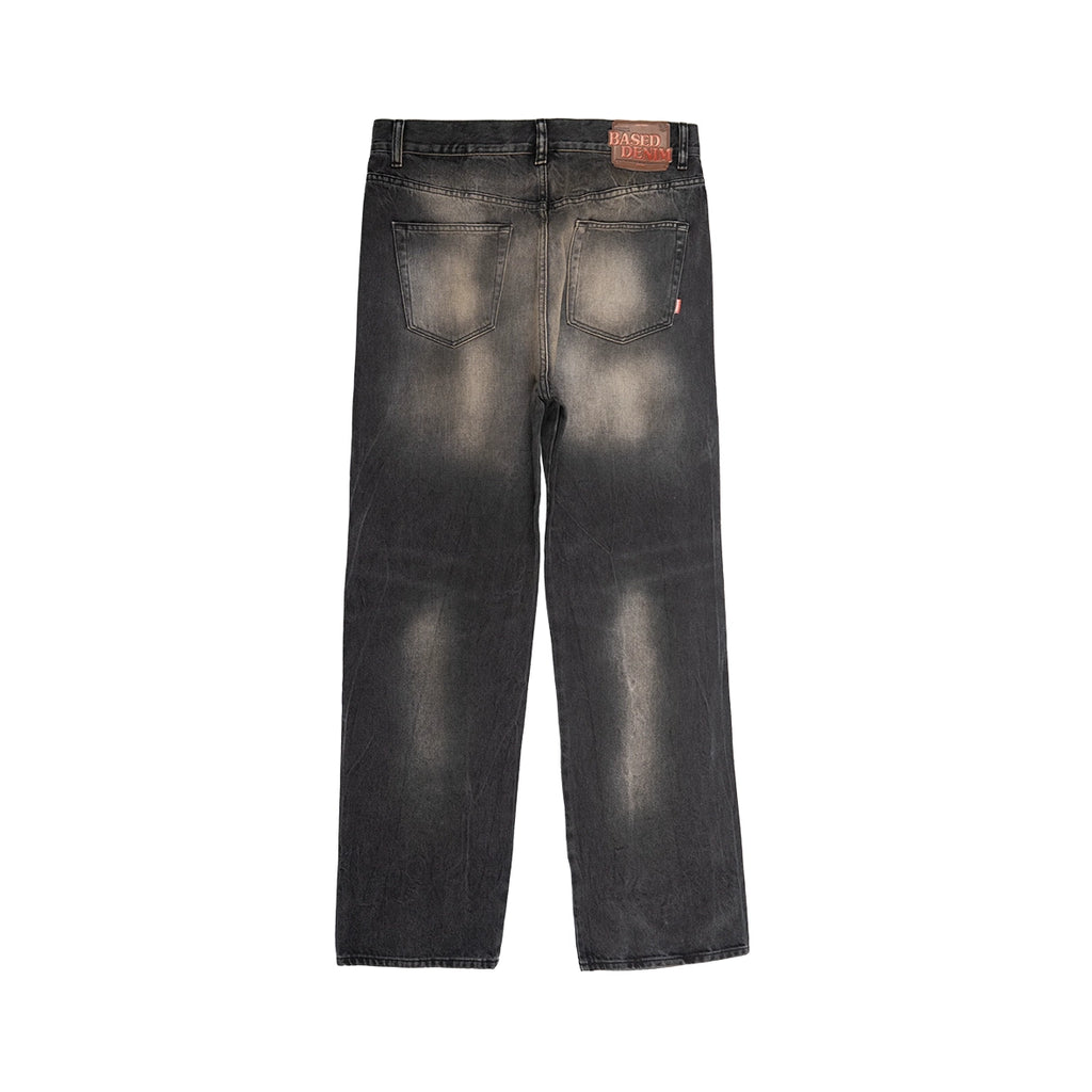 99BASED Classic Straight Leg Jeans Black Lunar