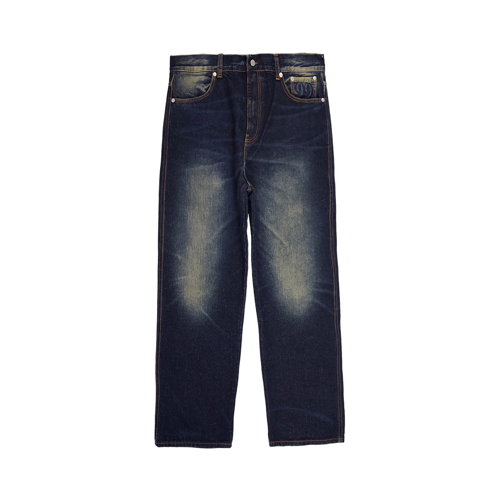 99BASED Classic Straight Leg Jeans Dark Indigo Dune