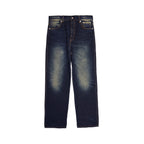 99BASED Classic Straight Leg Jeans Dark Indigo Dune