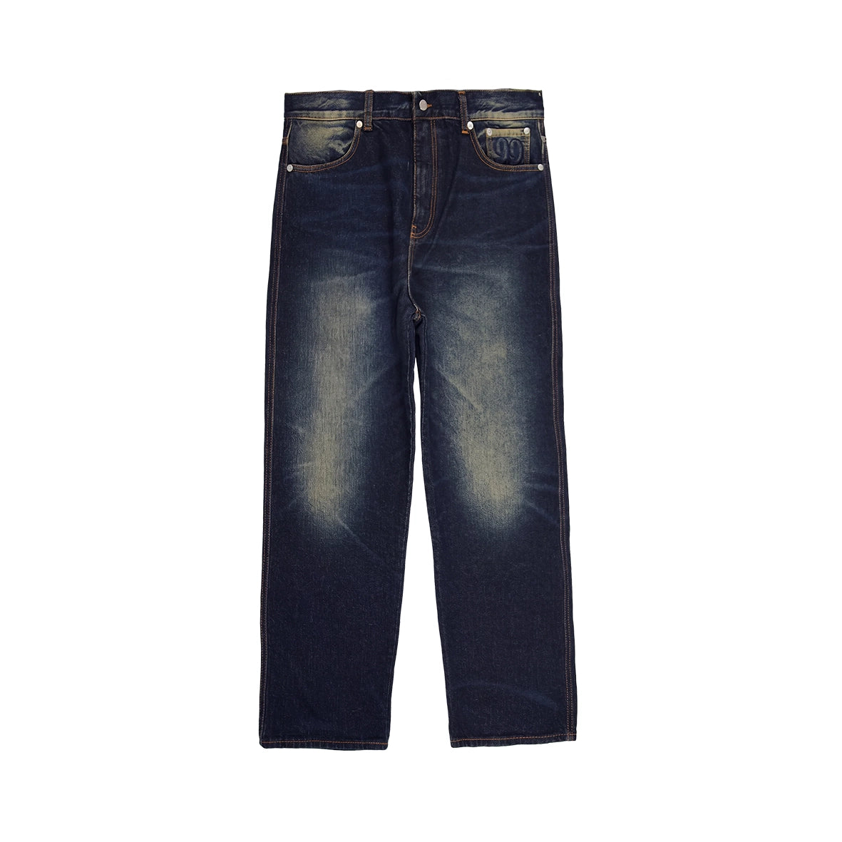 99BASED Classic Straight Leg Jeans Dark Indigo Dune
