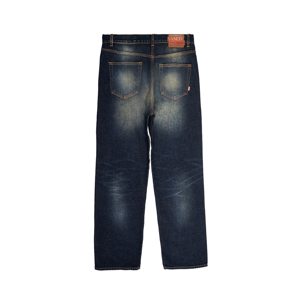 99BASED Classic Straight Leg Jeans Dark Indigo Dune