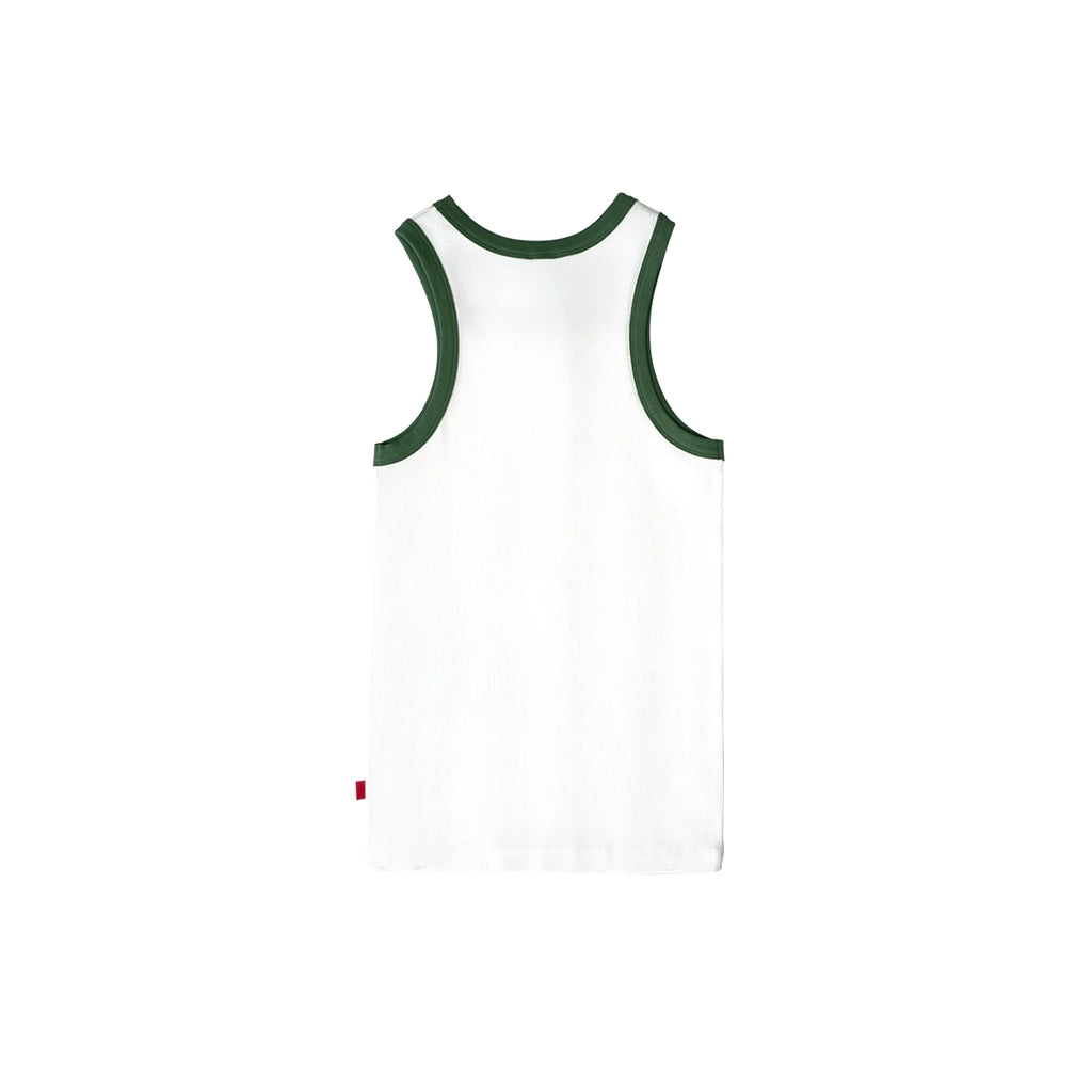 99BASED Contrast Combat Tank Top White Green
