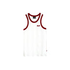 99BASED Contrast Combat Tank Top White Red