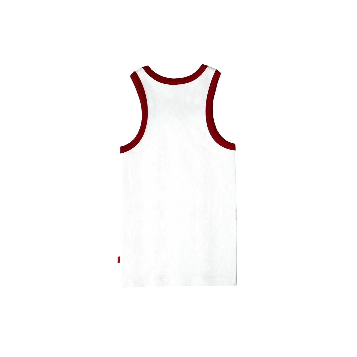 99BASED Contrast Combat Tank Top White Red