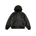 99BASED Daily Leather Shearling Jacket Black