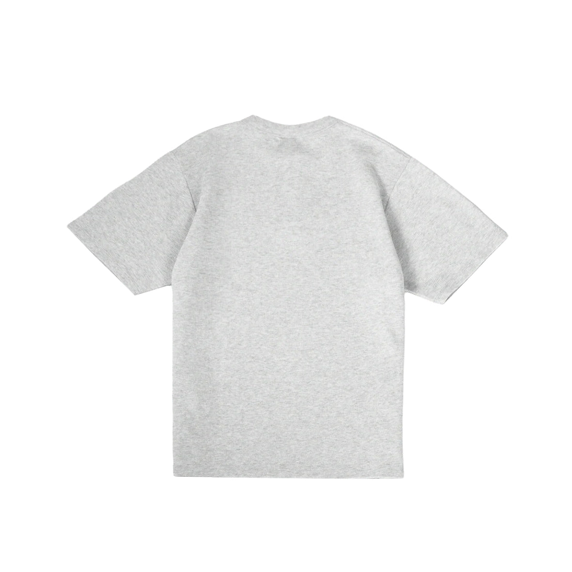 99BASED Daily Slim Button Up Waffle T-Shirt Grey Melange