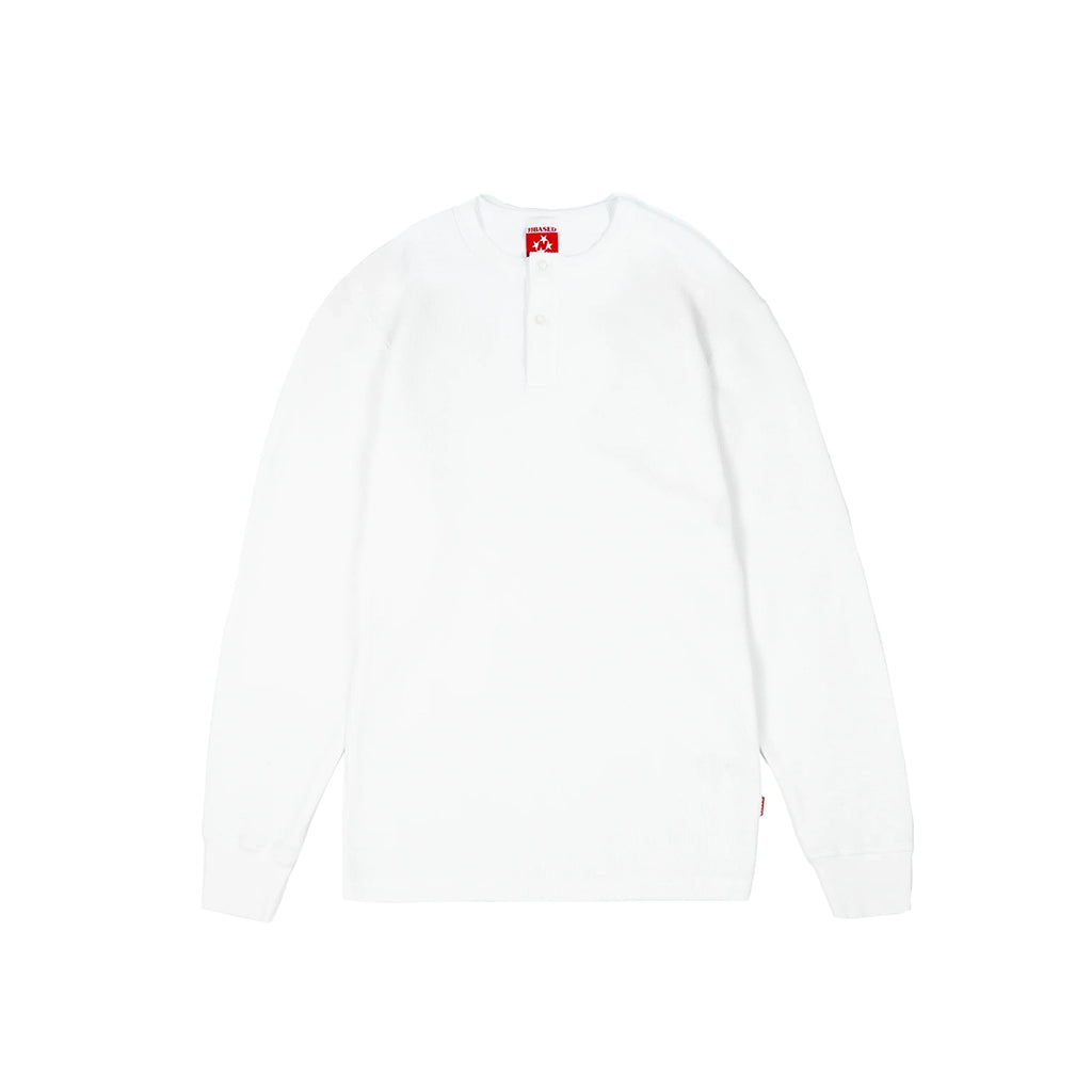 99BASED Daily Slim Henley Longsleeve White