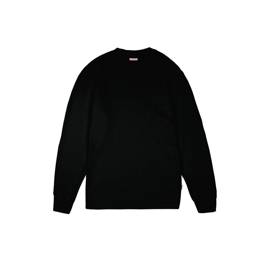 99BASED Daily Slim Waffle Longsleeve Black