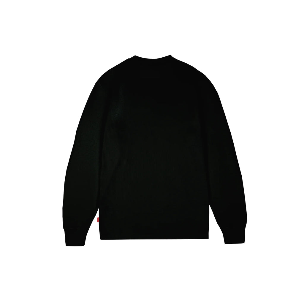 99BASED Daily Slim Waffle Longsleeve Black