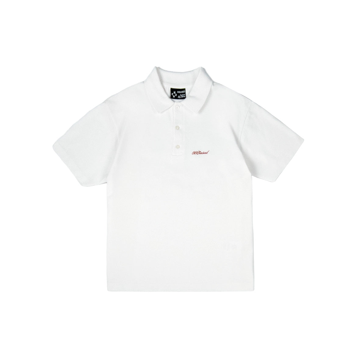 99BASED Distressed America Poloshirt White