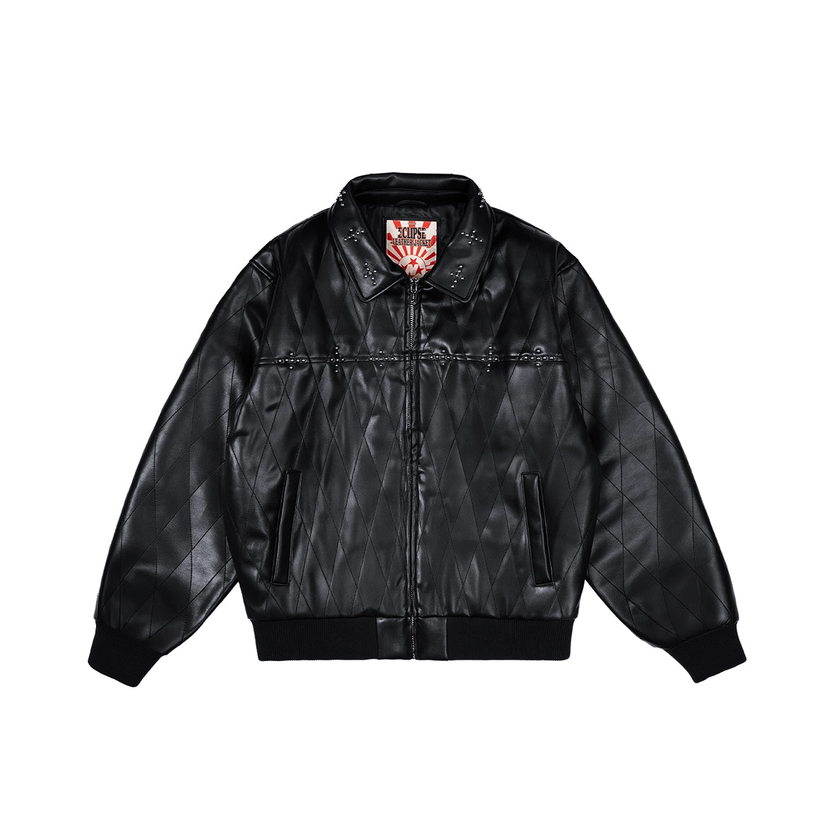 99BASED Eclipse Leather Jacket Black
