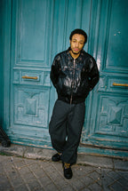 99BASED Eclipse Leather Jacket Black