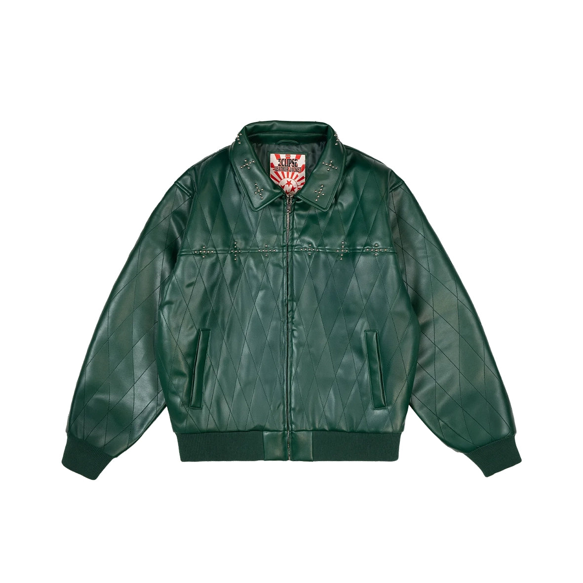 99BASED Eclipse Leather Jacket Forest Green