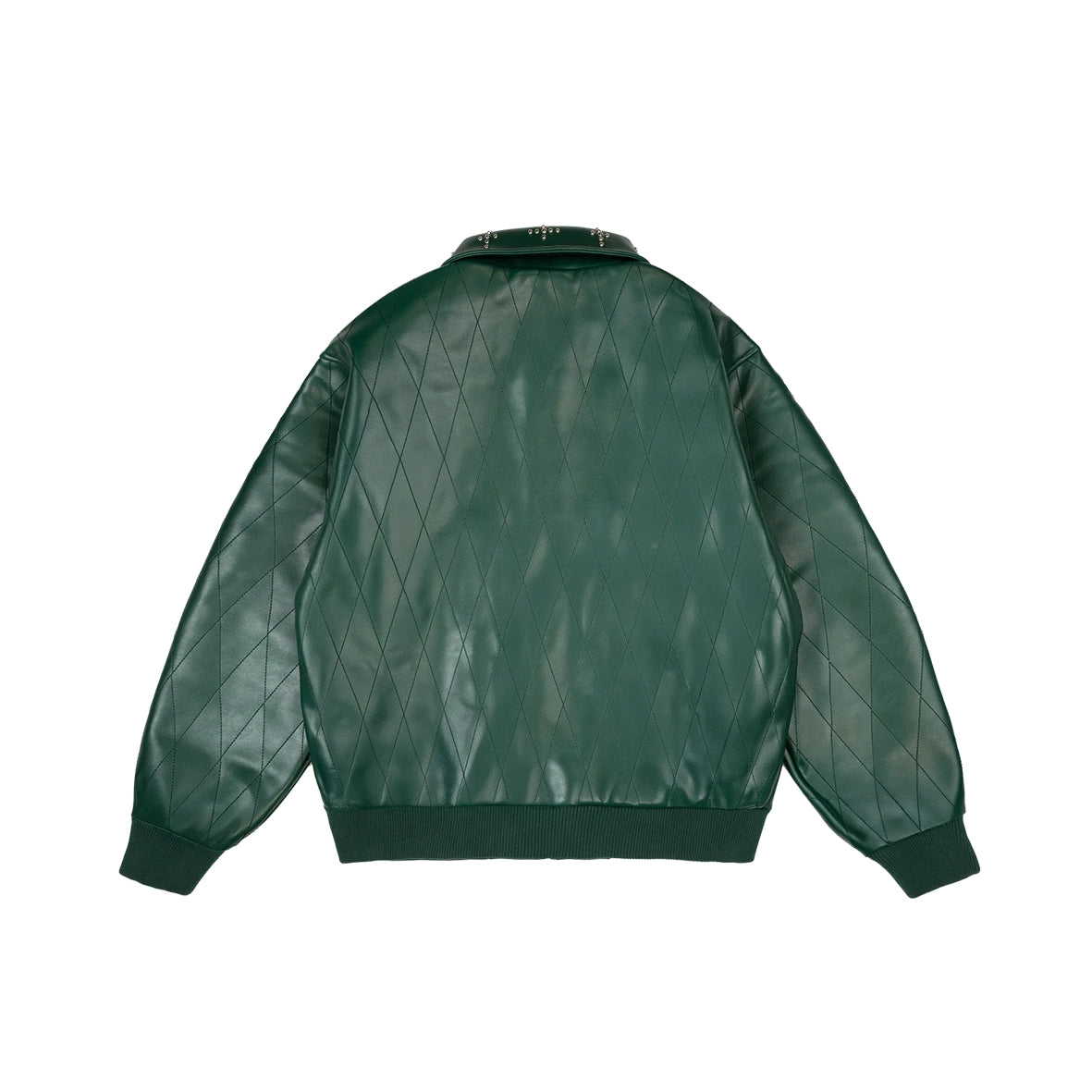 99BASED Eclipse Leather Jacket Forest Green