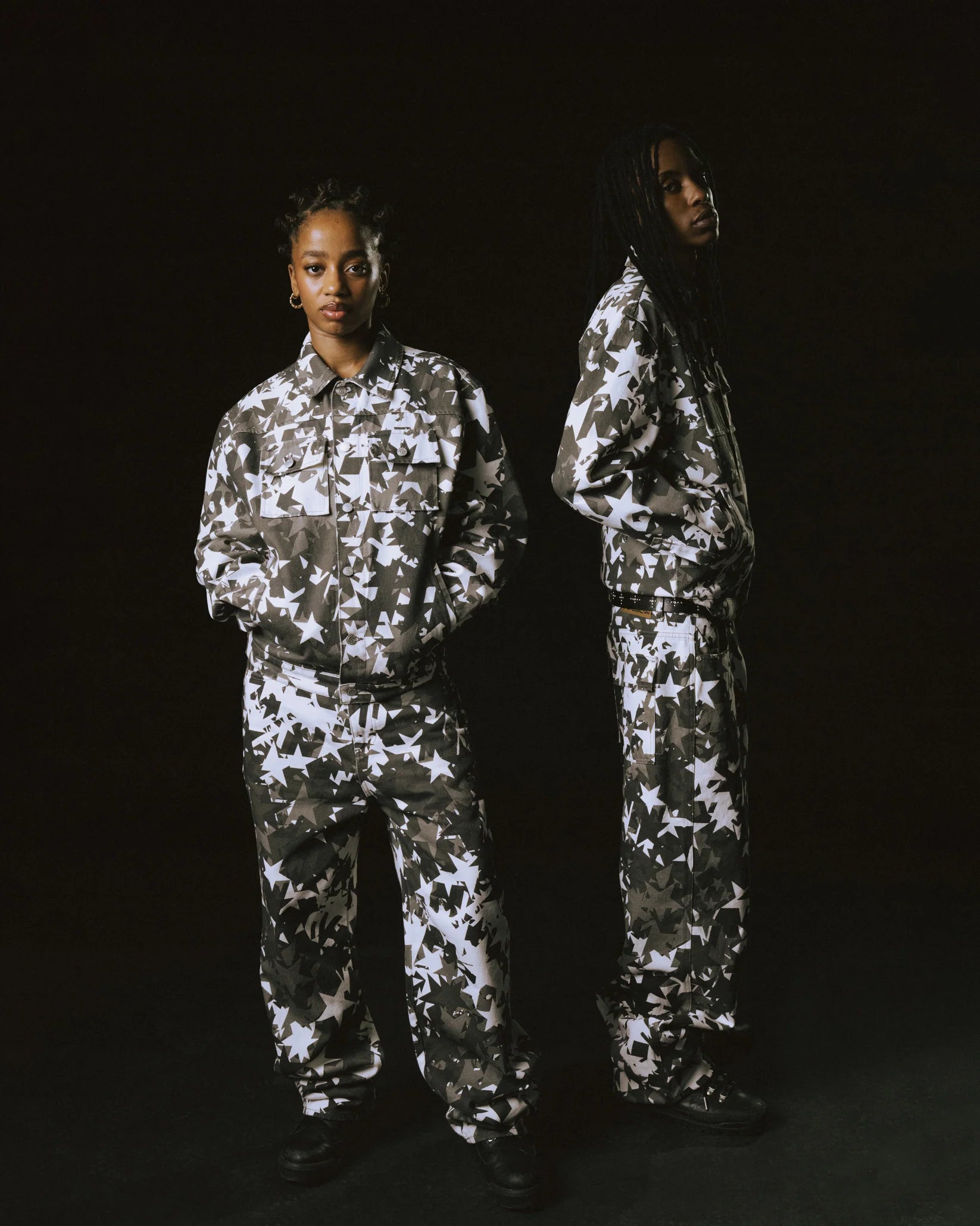 99BASED Field Denim Jacket Snow Camo