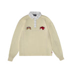99BASED Flag Outlined Polo Rugby Knit Lemon