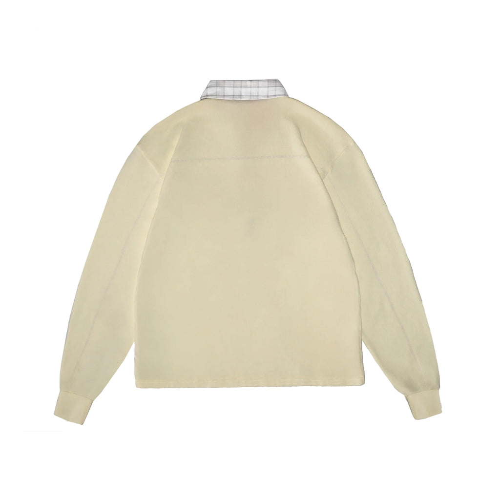 99BASED Flag Outlined Polo Rugby Knit Lemon