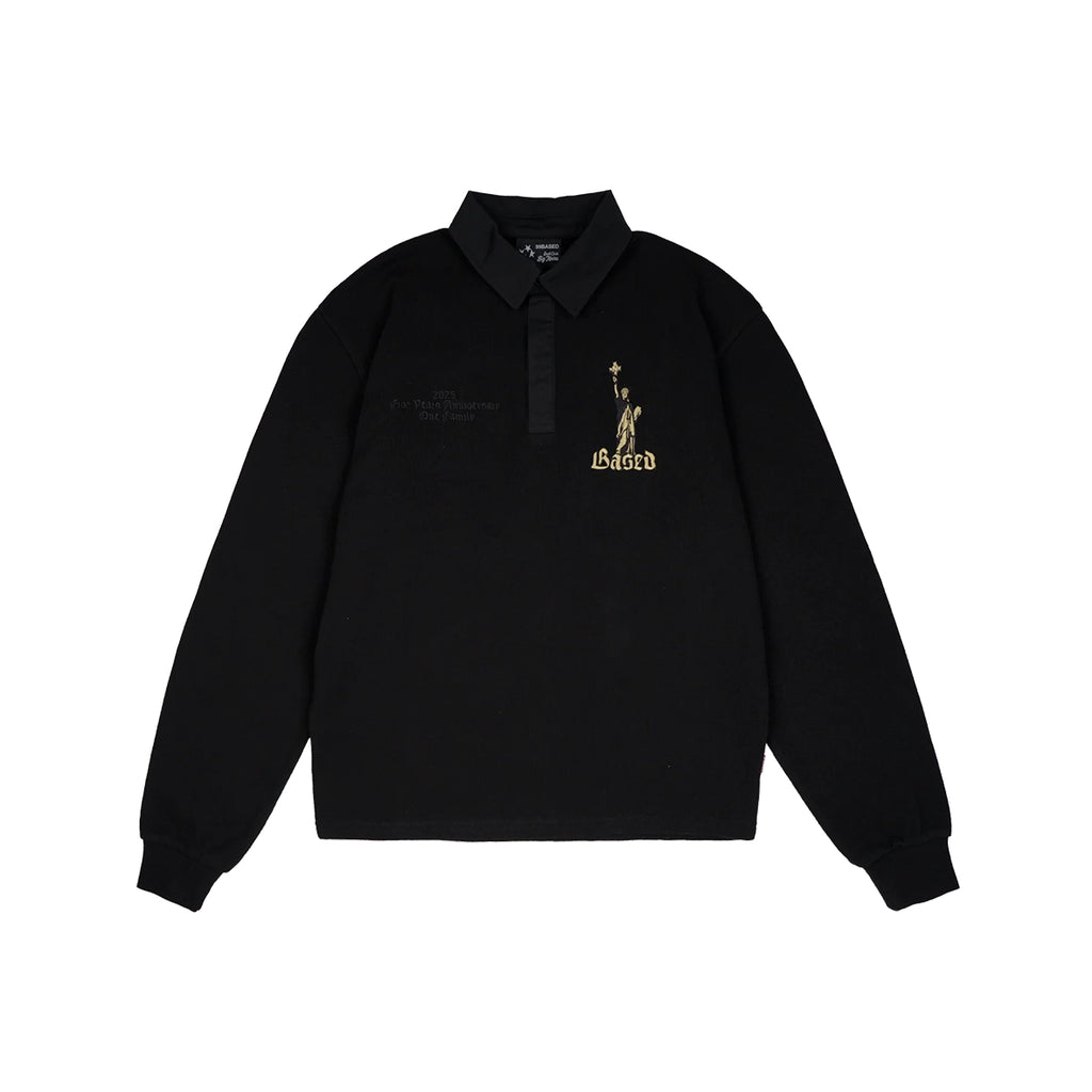99BASED Freedom Rugby Polo Knit Black