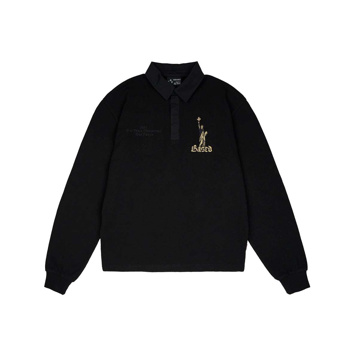 99BASED Freedom Rugby Polo Knit Black