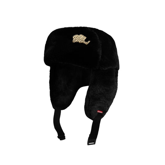 99BASED Fur Ushanka Hat Black