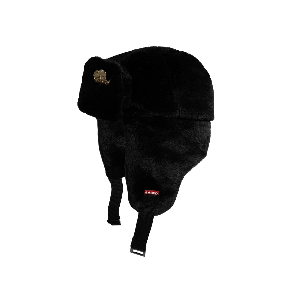 99BASED Fur Ushanka Hat Black