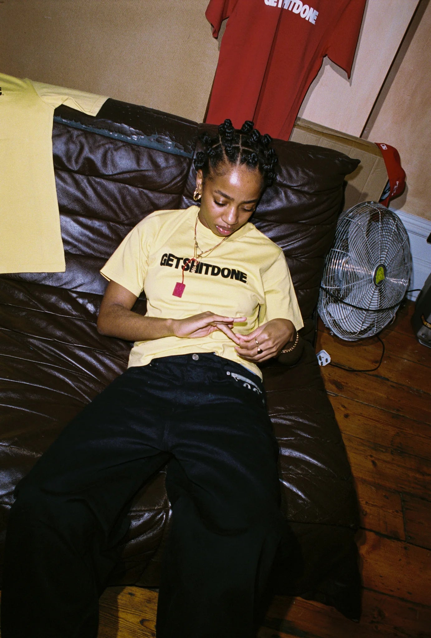 99BASED Get Shit Done T-Shirt Mustard
