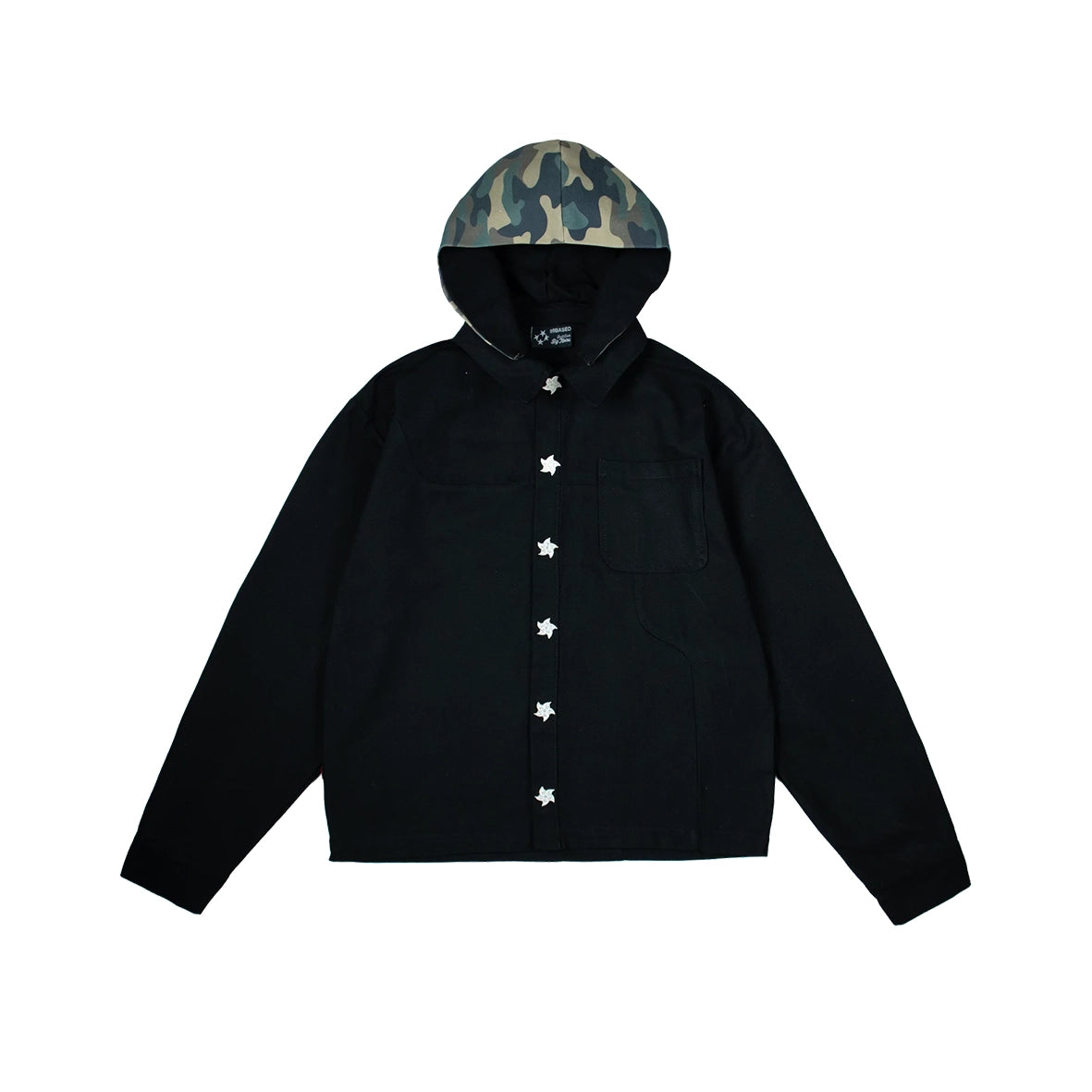 99BASED Hooded Jacket Black Camo