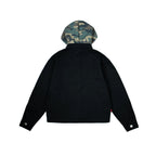 99BASED Hooded Jacket Black Camo