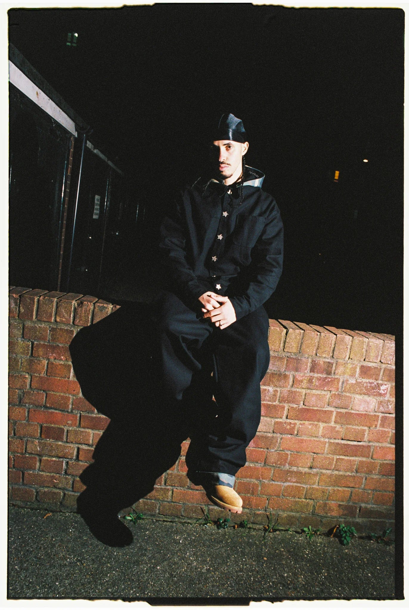 99BASED Hooded Jacket Black Camo