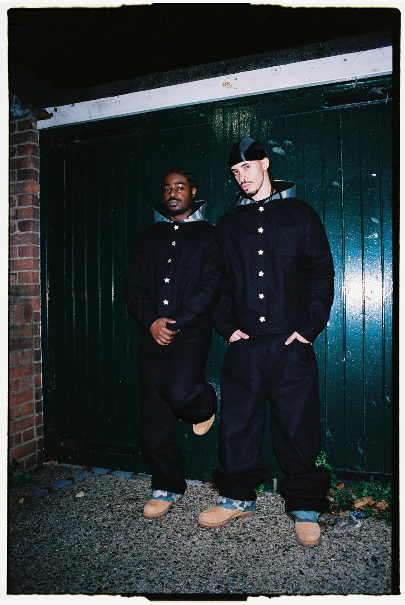 99BASED Hooded Jacket Black Camo