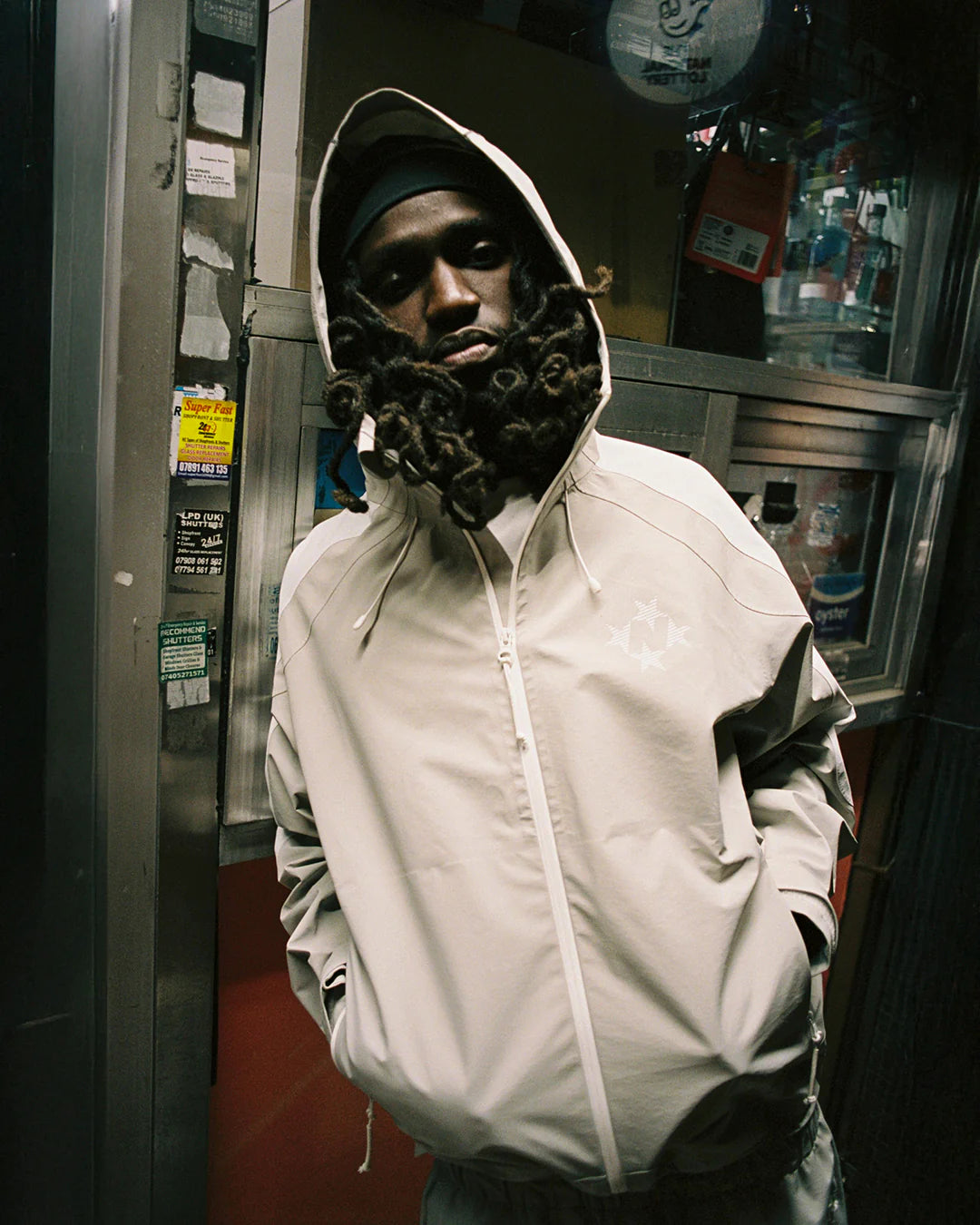 99BASED Hoodgear Shell Jacket Light Grey