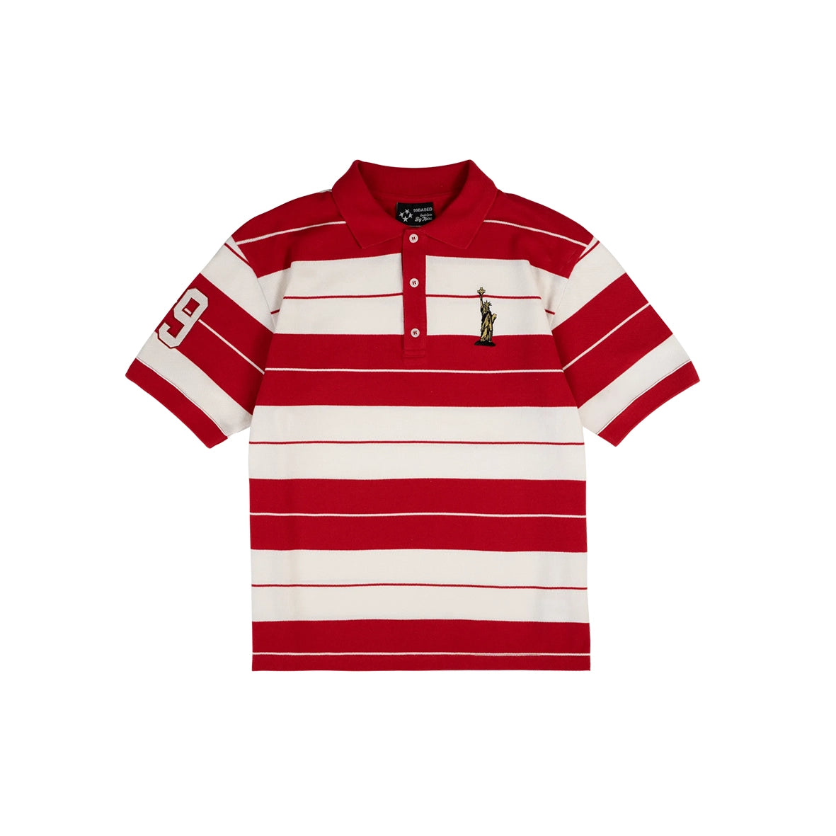 99BASED Liberty Poloshirt Creme Red