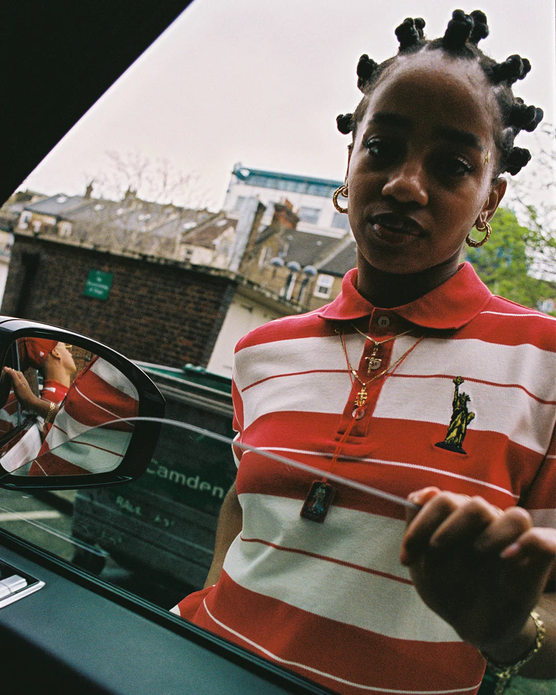 99BASED Liberty Poloshirt Creme Red