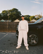 99BASED Logo Cuff Sweatpants Grey Melange