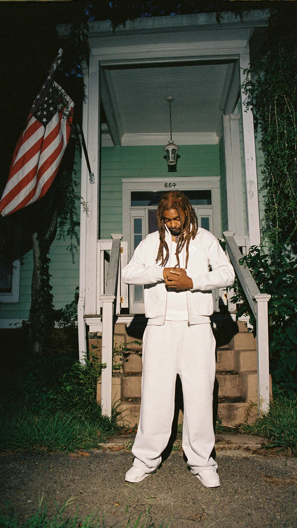 99BASED Logo Cuff Sweatpants Grey Melange