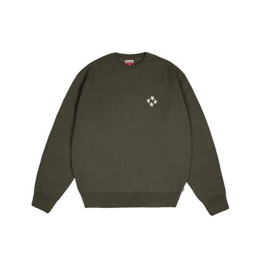 99BASED Logo Knit Sweater Olive