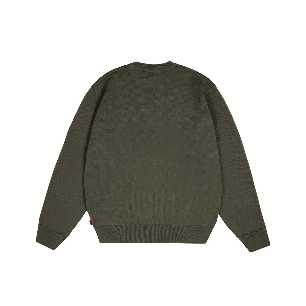 99BASED Logo Knit Sweater Olive